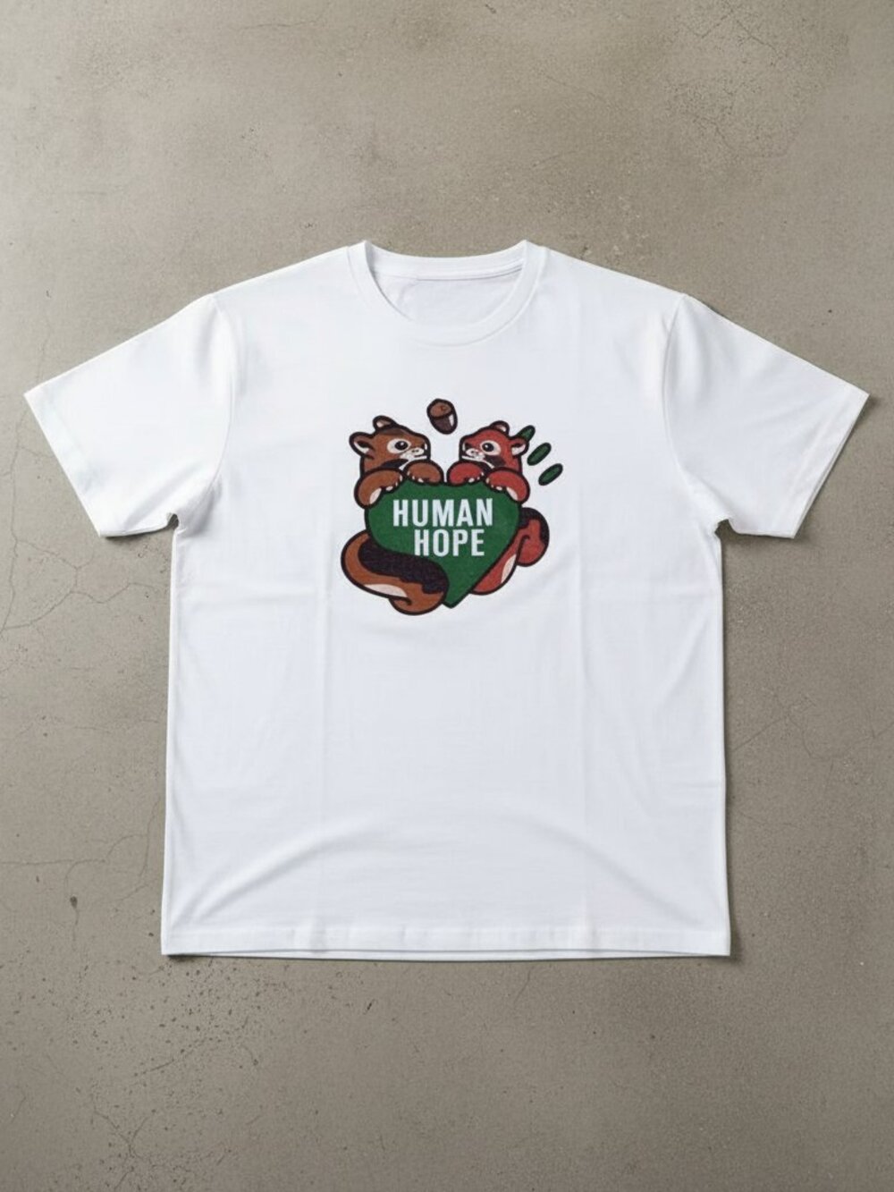 Human Hope Graphic T-Shirt – Cute Animal Heart Tee, Positive Message Shirt
